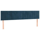 vidaXL sötétkék bársony rugós ágy matraccal 180x200 cm
