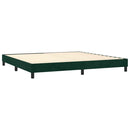 vidaXL sötétzöld bársony rugós ágy matraccal 200x200 cm
