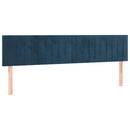 vidaXL sötétkék bársony rugós ágy matraccal 200x200 cm