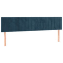 vidaXL sötétkék bársony rugós ágy matraccal 200x200 cm
