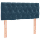 vidaXL sötétkék bársony rugós ágy matraccal 90 x 200 cm