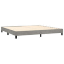 vidaXL világosszürke bársony rugós ágy matraccal 200x200 cm