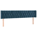 vidaXL sötétkék bársony rugós ágy matraccal 200x200 cm