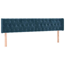 vidaXL sötétkék bársony rugós ágy matraccal 200x200 cm