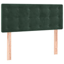 vidaXL sötétzöld bársony rugós ágy matraccal 90x190 cm