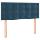 vidaXL sötétkék bársony rugós ágy matraccal 90x190 cm