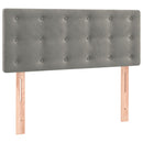 vidaXL világosszürke bársony rugós ágy matraccal 90 x 200 cm