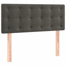 vidaXL sötétszürke bársony rugós ágy matraccal 90 x 200 cm