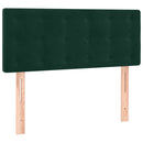 vidaXL sötétzöld bársony rugós ágy matraccal 90 x 200 cm