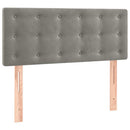 vidaXL világosszürke bársony rugós ágy matraccal 100 x 200 cm