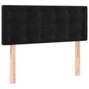 vidaXL fekete bársony rugós ágy matraccal 100 x 200 cm