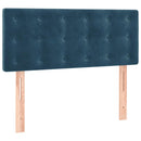 vidaXL sötétkék bársony rugós ágy matraccal 100 x 200 cm