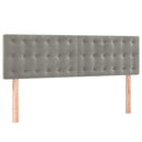 vidaXL világosszürke bársony rugós ágy matraccal 140x190 cm