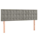 vidaXL világosszürke bársony rugós ágy matraccal 140x190 cm