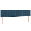 vidaXL sötétkék bársony rugós ágy matraccal 160x200 cm
