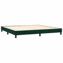 vidaXL sötétzöld bársony rugós ágy matraccal 200x200 cm