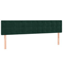 vidaXL sötétzöld bársony rugós ágy matraccal 200x200 cm