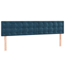 vidaXL sötétkék bársony rugós ágy matraccal 200x200 cm