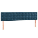 vidaXL sötétkék bársony rugós ágy matraccal 200x200 cm