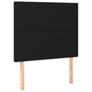 vidaXL fekete szövet rugós ágy matraccal 100 x 200 cm