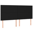 vidaXL fekete szövet rugós ágy matraccal 200 x 200 cm