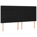 vidaXL fekete szövet rugós ágy matraccal 180 x 200 cm