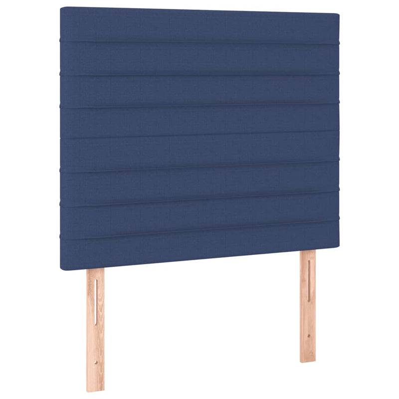 vidaXL kék szövet rugós ágy matraccal 100 x 200 cm
