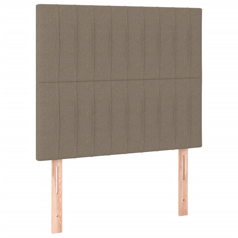 vidaXL tópszínű szövet rugós ágy matraccal 80 x 200 cm