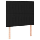 vidaXL fekete szövet rugós ágy matraccal 100 x 200 cm