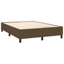vidaXL sötétbarna szövet rugós ágy matraccal 140 x 190 cm