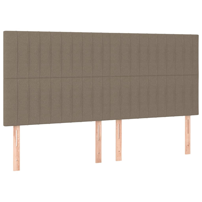vidaXL tópszínű szövet rugós ágy matraccal 160 x 200 cm