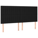 vidaXL fekete szövet rugós ágy matraccal 180 x 200 cm