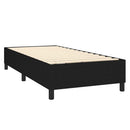 vidaXL fekete szövet rugós ágy matraccal 100 x 200 cm