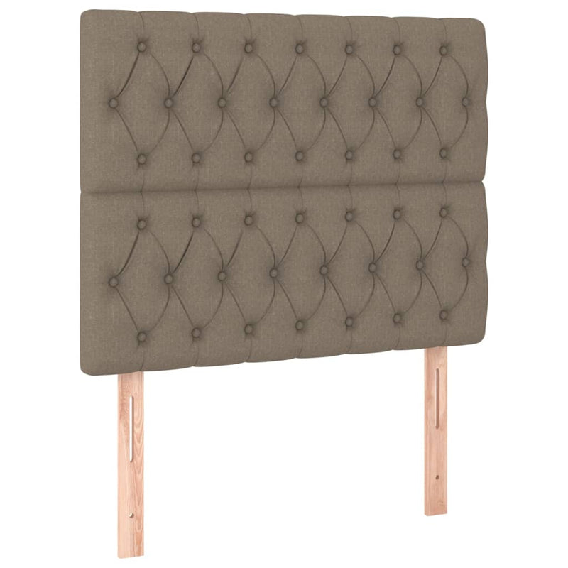 vidaXL tópszínű szövet rugós ágy matraccal 100 x 200 cm