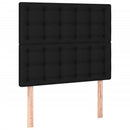 vidaXL fekete szövet rugós ágy matraccal 90x200 cm