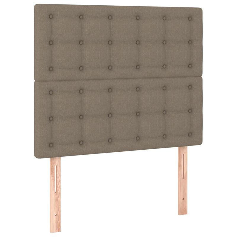 vidaXL tópszínű szövet rugós ágy matraccal 90 x 200 cm