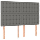 vidaXL sötétszürke szövet rugós ágy matraccal 140 x 190 cm