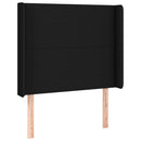 vidaXL fekete szövet rugós ágy matraccal 80 x 200 cm