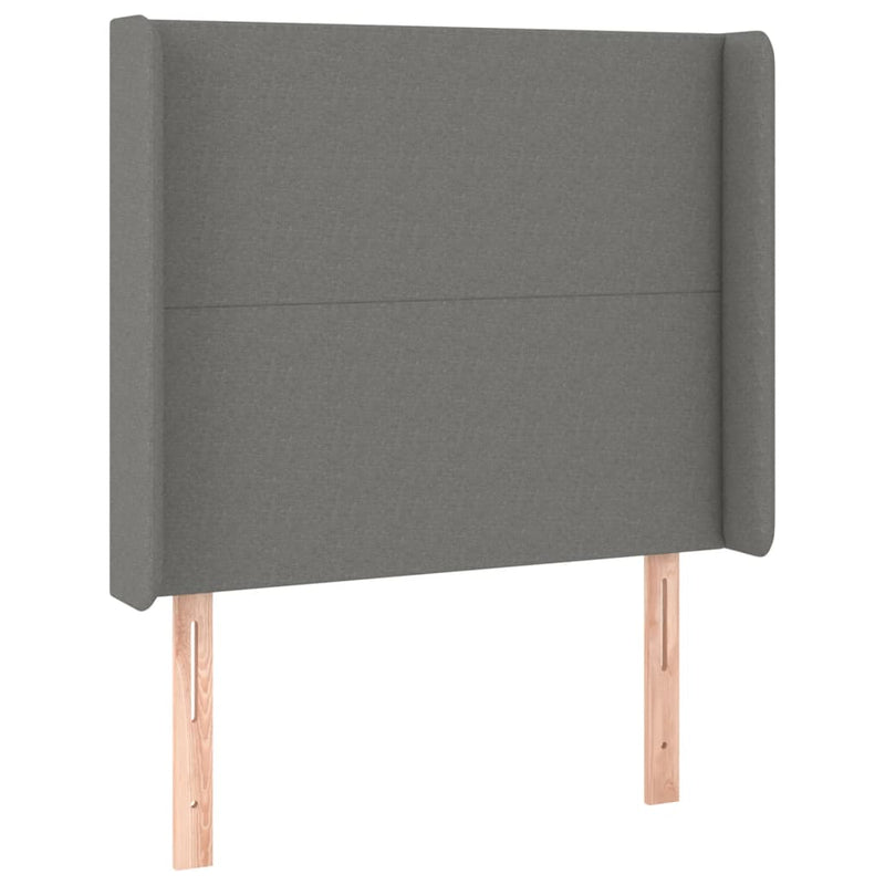 vidaXL sötétszürke szövet rugós ágy matraccal 90x190 cm