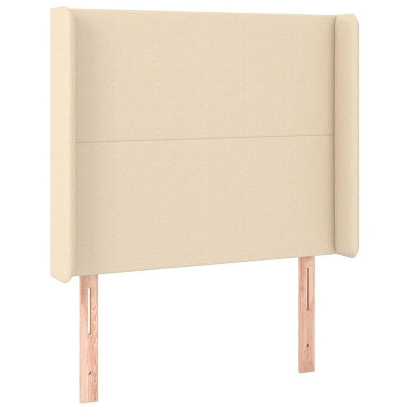 vidaXL krémszínű szövet rugós ágy matraccal 100 x 200 cm