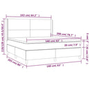 vidaXL fekete szövet rugós ágy matraccal 160x200 cm