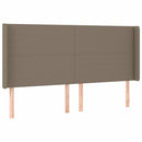 vidaXL tópszínű szövet rugós ágy matraccal 200 x 200 cm