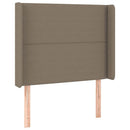 vidaXL tópszínű szövet rugós ágy matraccal 90 x 200 cm