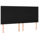 vidaXL fekete szövet rugós ágy matraccal 180 x 200 cm