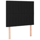 vidaXL fekete szövet rugós ágy matraccal 90x190 cm