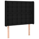 vidaXL fekete szövet rugós ágy matraccal 100 x 200 cm