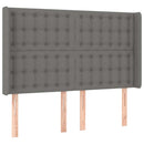 vidaXL sötétszürke szövet rugós ágy matraccal 140 x 190 cm