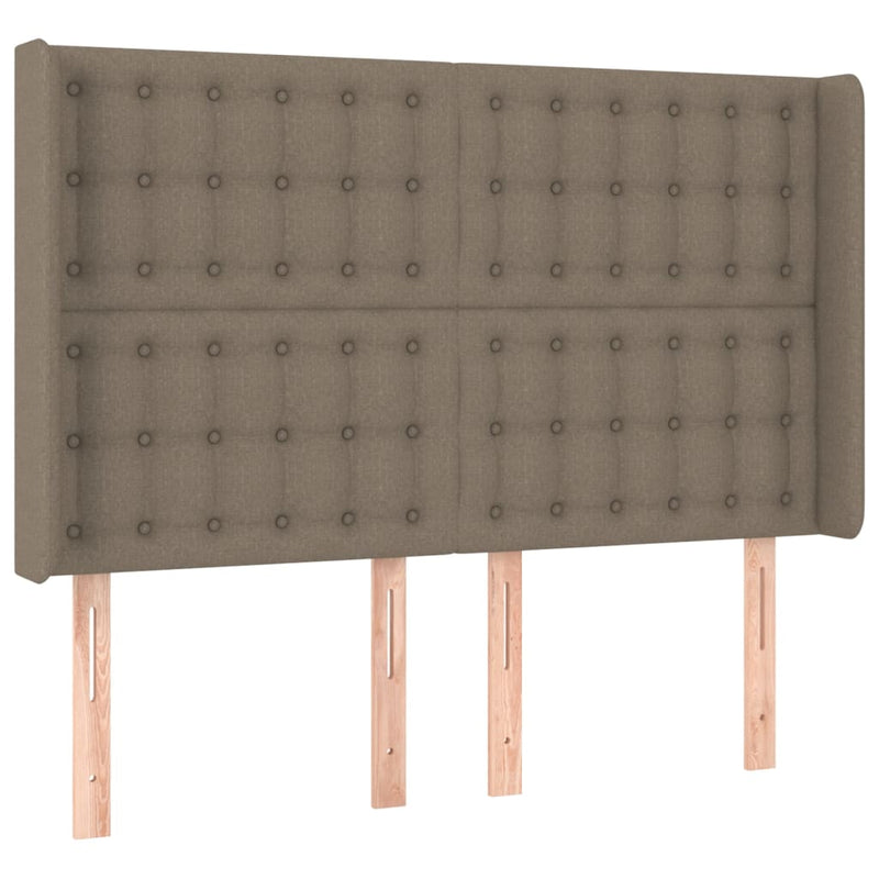 vidaXL tópszínű szövet rugós ágy matraccal 140 x 200 cm