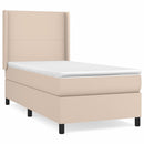 vidaXL cappuccino színű műbőr rugós ágy matraccal 80 x 200 cm