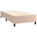 vidaXL cappuccino színű műbőr rugós ágy matraccal 80 x 200 cm